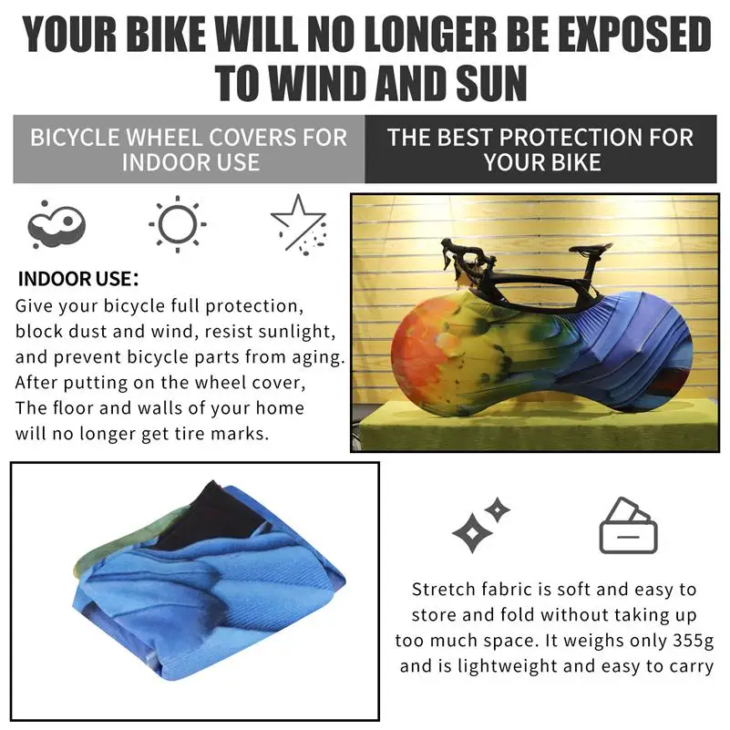 YEARGER Universal Indoor Dust-Proof Bike Cover Elastic Bicycle Scratch Proof Dust Cover Scratch-Proof Protector Storage Bag