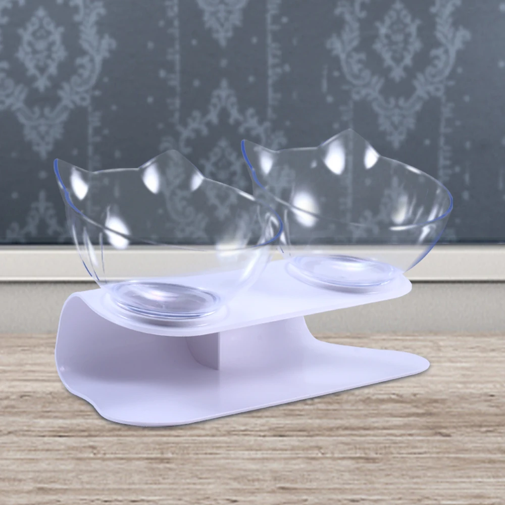 Double-Bowls Products-Accessories Raised-Stand Pet-Supplies Dogs-Feeders Cat Non-Slip