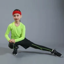 Kids Boxing Compression Set Jersey+ Pants Kids Running Basketball T-shirts Tight Teenage Pants Sportswear MMA Rashguard
