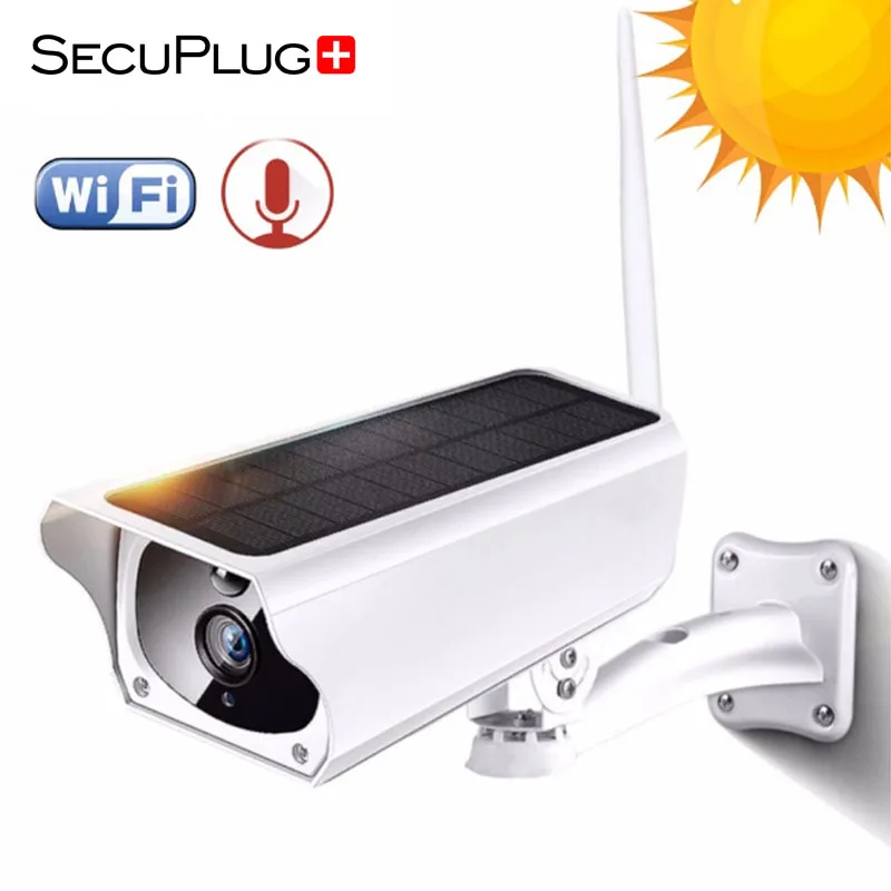Security IP Camera Solar Outdoor CCTV Wireless WI-FI 1080P HD IP67 Waterproof Powered Audio Cloud IR P2P Cam Outside | Безопасность и