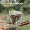 Stainless Steel Coffee Filter Cup Folding Portable Coffee Drip Rack Dripper ► Photo 2/6