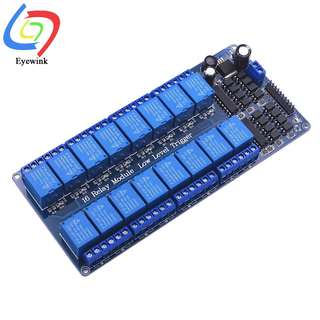 16 Channel Relay Shield Module DC 5V 12V with Optocoupler LM2576