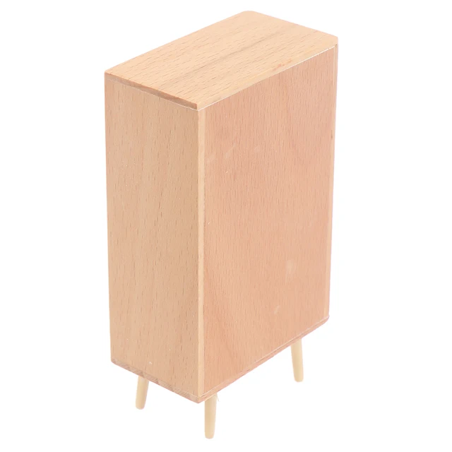 1Pcs 1/12 Dollhouse Miniature Furniture Multifunction Wood Cabinet Bookcase Bookshelf for Pretend Play Toy 5