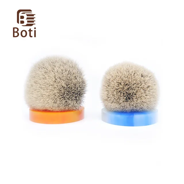 Boti Brush-SHD Silk HMW Silvertip Badger hair knot Super Higher density Silk HMW Silvertip  Bulb Shape shaving brush knot 25mm size
