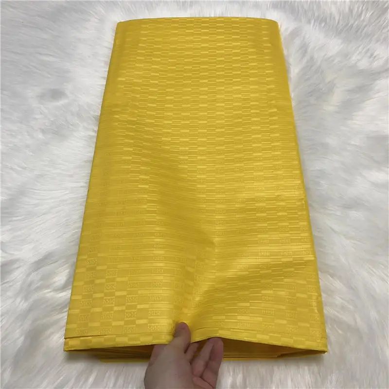 5 ярдов африканская ткань atiku желтый цвет Африканский стиль хлопок 5 ярдов/шт Материал кружево для Мужская одежда ткань Atiku