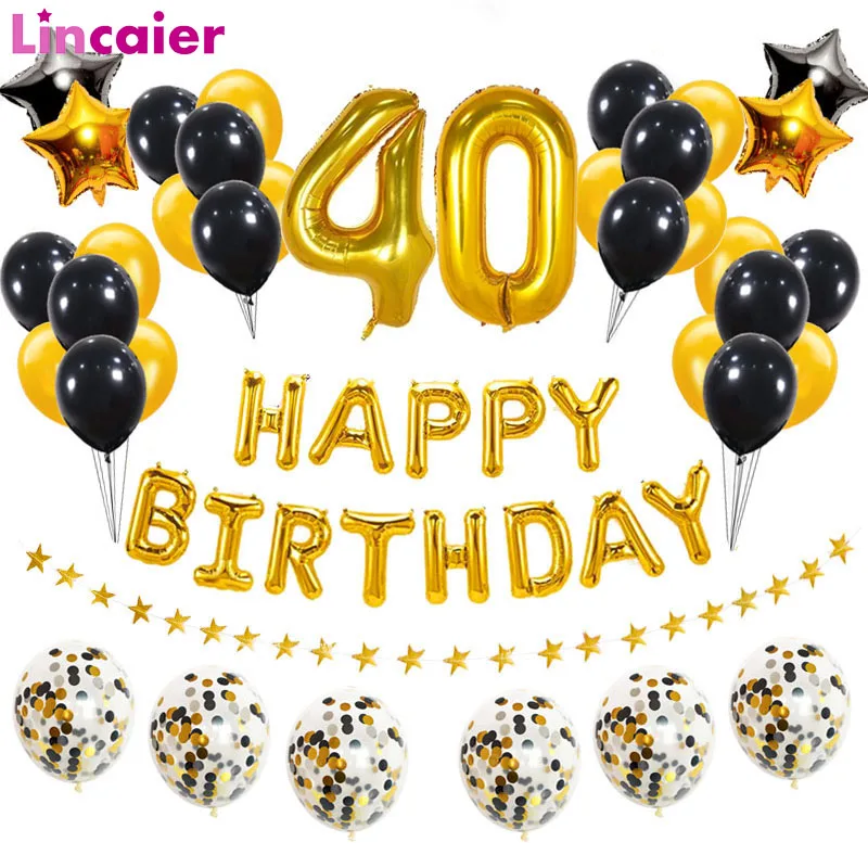 Happy Birthday Balloons Shop Near Me 38Pcs/Set 40Th Happy Birthday Balloons Number 40 Years Old Birthday Party  Decorations Adult Forty Man Woman Anniversary - Ballons & Accessories -  Aliexpress