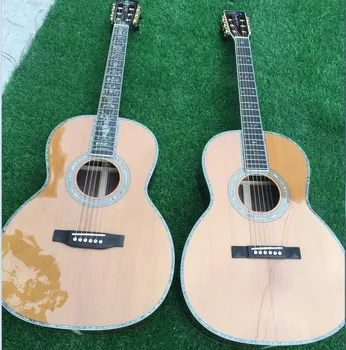 

Real abalone 000 classical acoustic guitar 000-42/45 acoustic electric guitar handmade solid cedar top OOO42/45 body acoustic