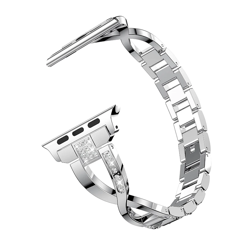 Black rose золотистый ремешок для наручных часов Apple Watch 38/40/42/44 мм Нержавеющая сталь сплав браслет, ремешок для наручных часов, ремешок на запястье