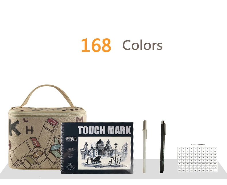 Touchmark 30/40/60/80 Цвет двойной головкой набор маркеров для живописи алкоголя эскиз Маркеры Ручка для художника для рисования манга дизайн искусство Сделано в Китае