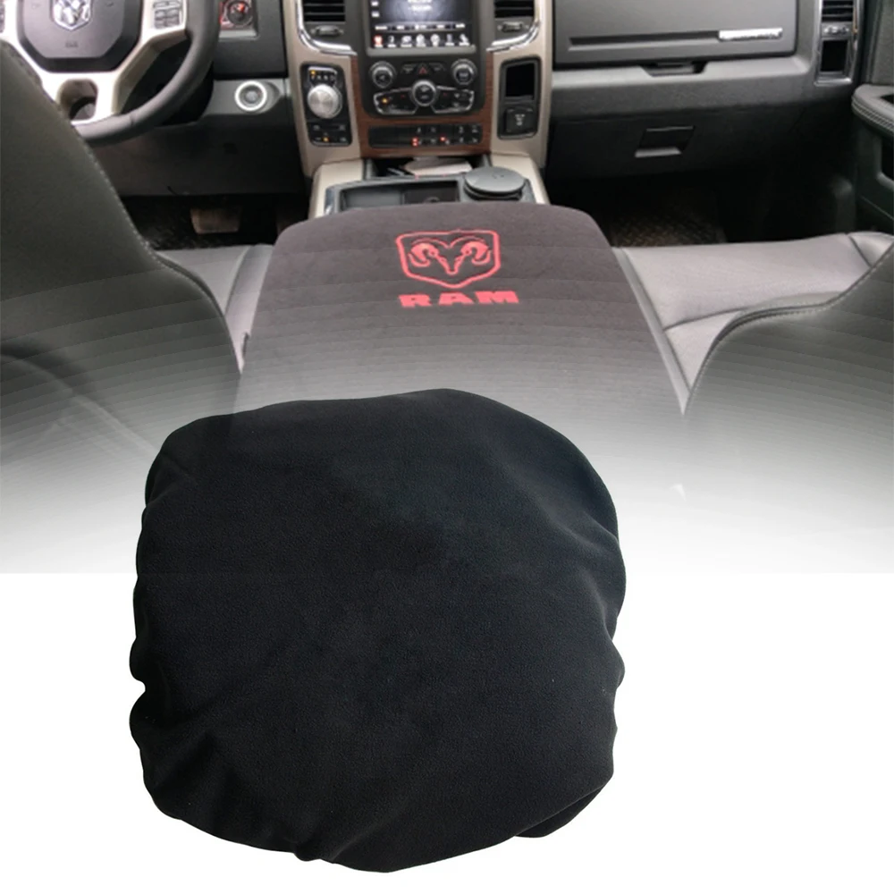 its us Black Leather Center Console Lid Armrest Cover Protector for Dodge Ram 1500 2500 3500 Pickup Truck 
