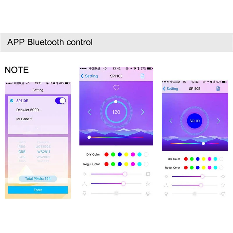 Bluetooth управление Лер мобильный телефон приложение управление Wi-Fi подключение Регулируемый для светодиодной ленты HSJ-19