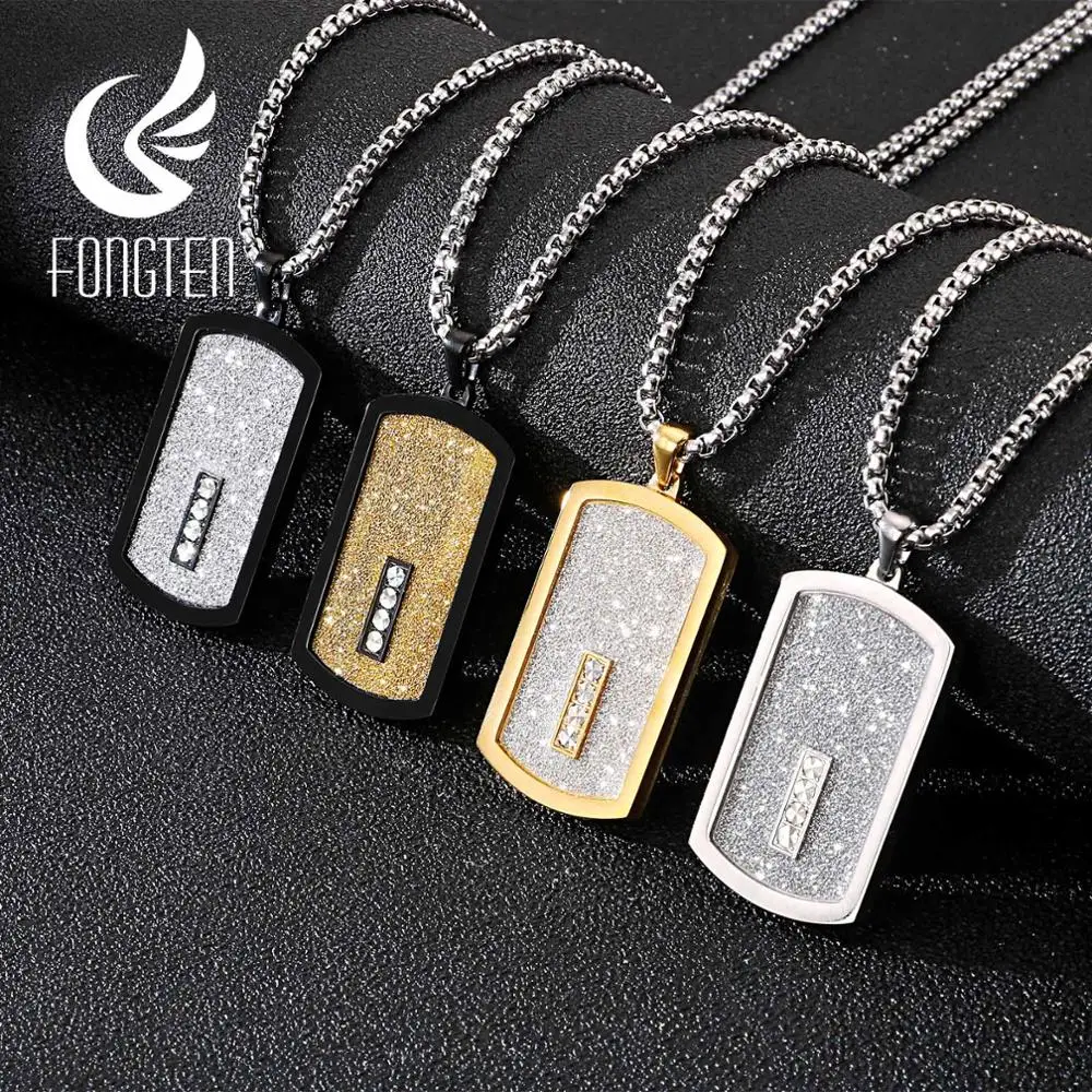 mens silver dog tags