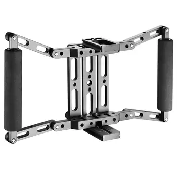 

Monitor Cage Kit with Adjustable Handle for 7 inch LCD Monitors Double Hand Stand