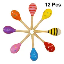 12 шт. Деревянный Песок Молоток Игрушка музыкальный хит игрушки maracas смешной лес maracas игровые вещи Раннее Образование Музыкальные игрушки для детей общежития