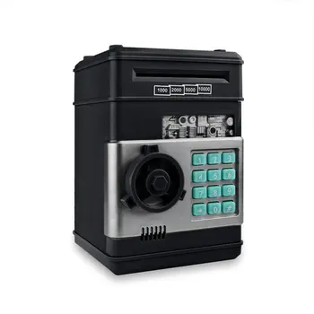 

Anpro Electronic Password Piggy Bank ATM Money Box Cash Coin Automatic Deposit Banknote Money Saving Machine ATM Bank Safe Box