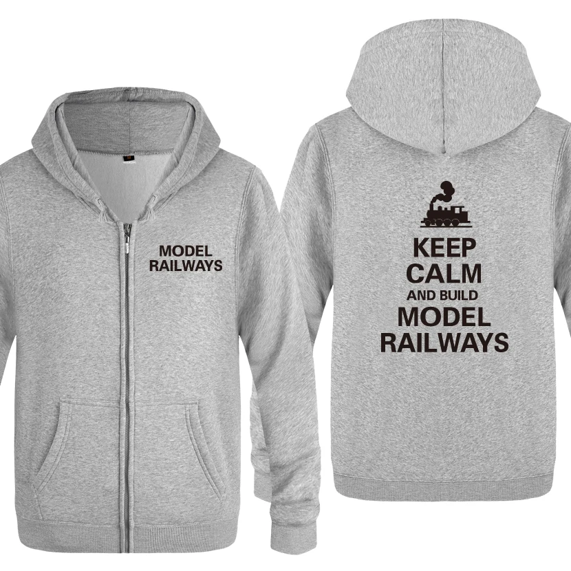 HUIY HET Keep Calm And Build модельные железные дороги Новинка Забавные толстовки мужские мужские флисовые кардиганы на молнии толстовки с капюшоном - Цвет: HUIY HET