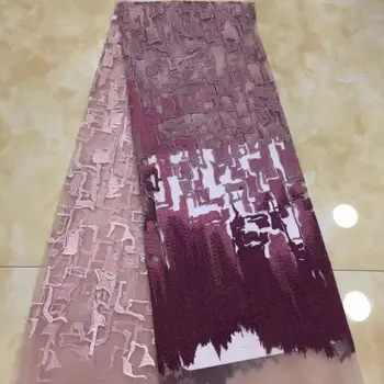 

Nigerian Lace Fabric 2019 High Quality Lace Embroidered Tulle Lace Fabric French Handmade Tulle Lace Fabric TS