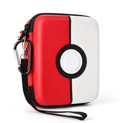 Porte cartes Pokemon Style boule de poche, grande capacité 400, 2 étages et 3 grilles, Album rouge et blanc, étui rigide, boîte de rangement de cartes 