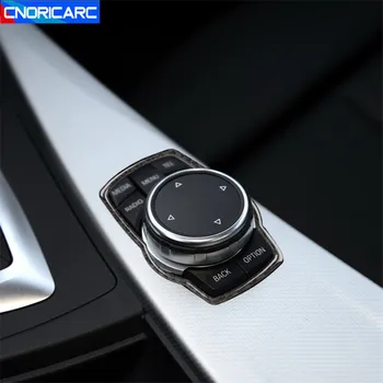 

Carbon Fiber Console Armrest Multimedia Buttons Decorative Frame Cover Trim For BMW 3/5 series F10 F30 Interior Accessories
