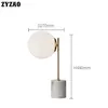 Postmodern Simple Marble Base Table Lamp Nordic Living Room Home Deco Glass Ball Desk Lamp Bedroom Bedside Lamp Simple Tafellamp 5
