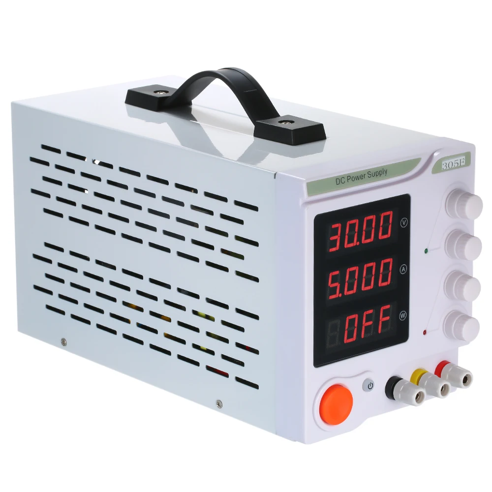 

Mini Adjustable Power Supply Voltage Regulator 30V 5A DC 4 Digits Display LED High Precision Power Supply Switching Power 305F