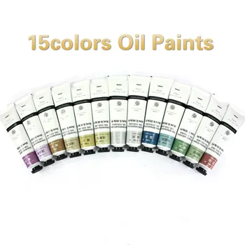 

25ml 15 colors oil painting pigment art supplies coloring student paints drawing tools Base paper Canvas