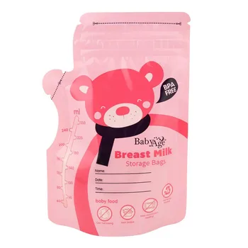 

30 Pieces Milk Freezer Bags Mother Milk Baby Food Storage Breast Milk Storage Bag BPA Free Baby Safe 250ml Feeding Bags Feeding