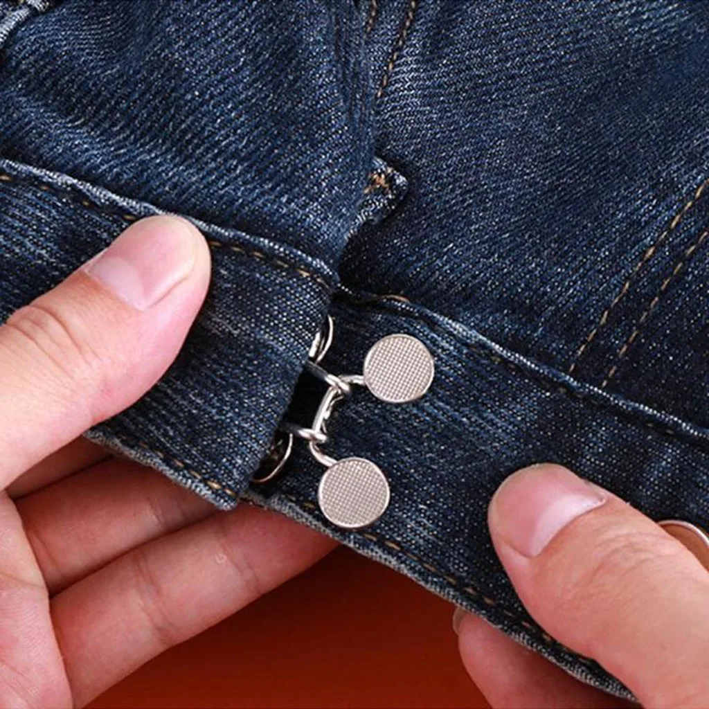 27X28/32X28mm Metal Garment Hooks Jeans Waist Adjusting Buckle DIY Invisible Adjust Button Sewing magnetic D04 | Дом и сад