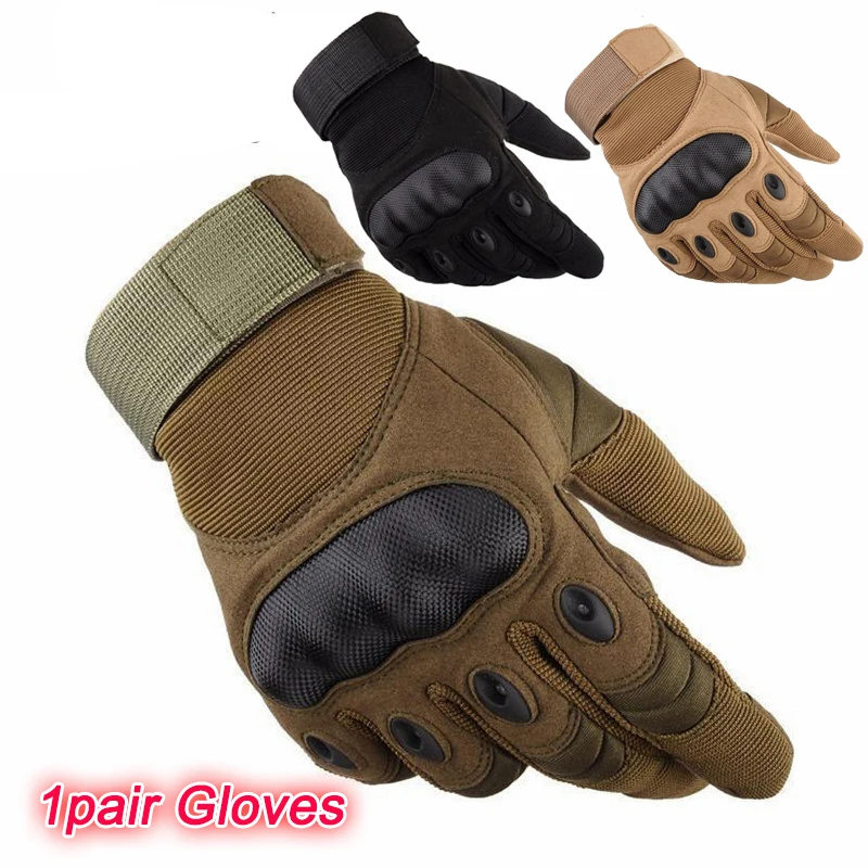 

Outdoor Sport Tactical Hard Knuckle Full Finger Gloves Men's Hunting Shooting Cycling Hiking Climbing Police Duty Fishing Gloves