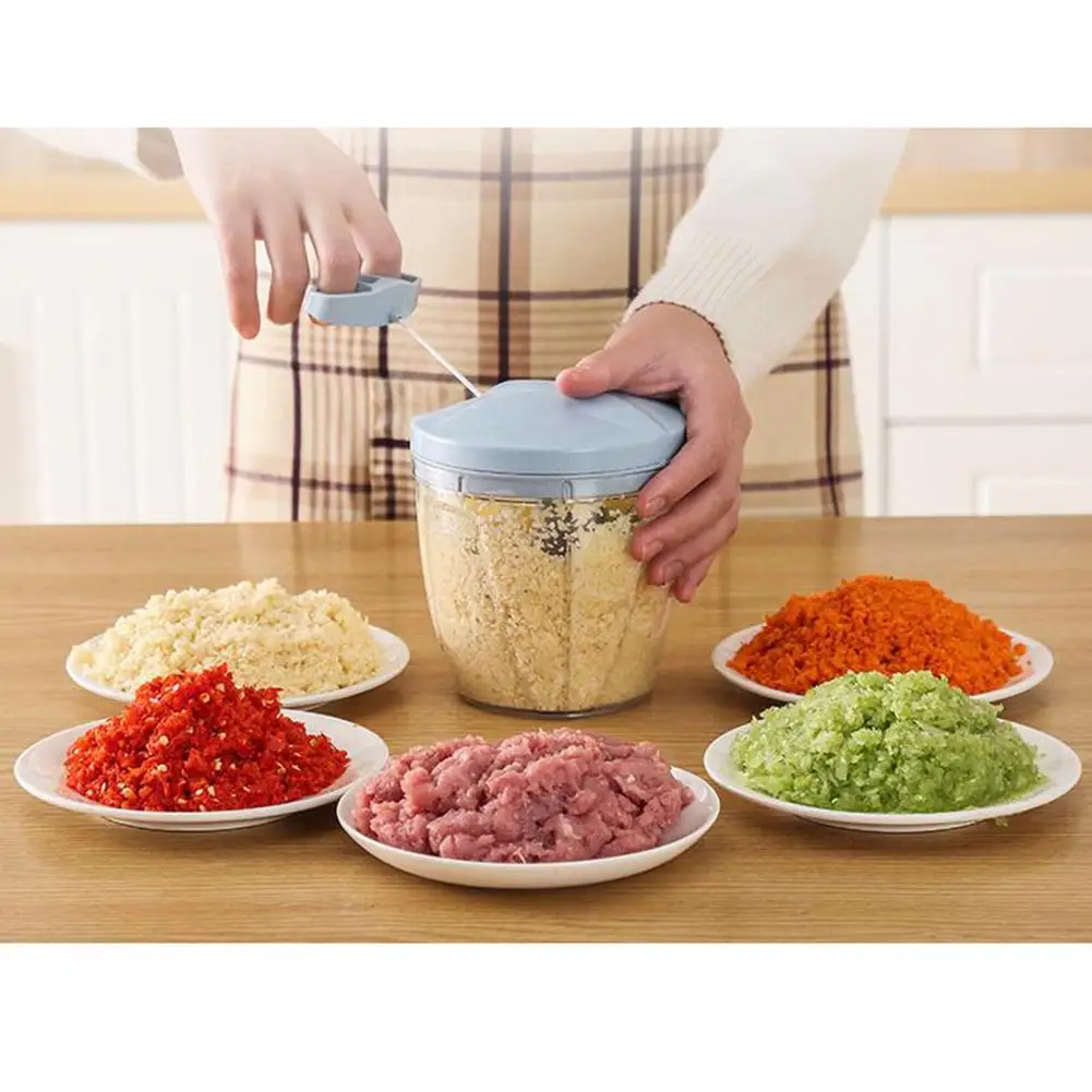 Многофункциональный домашний Руководство ручная мясорубка соковыжималка миксер 5 лезвий Еда блендер охраны окружающей среды