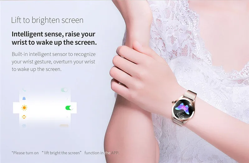 ESEED KW10 Смарт-часы для женщин IP68 Водонепроницаемый мониторинг сердечного ритма фитнес-браслет с Bluetooth Smartwatch для Android IOS
