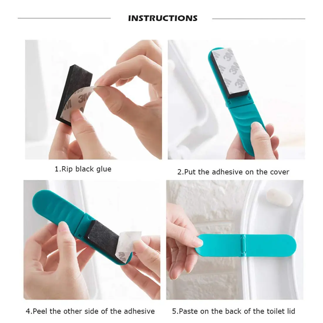 Portable Foldable Small Toilet Seat Cover Lifter Sanitary Close stool Seat Cover Lift Handle for Travel Home Bathroom