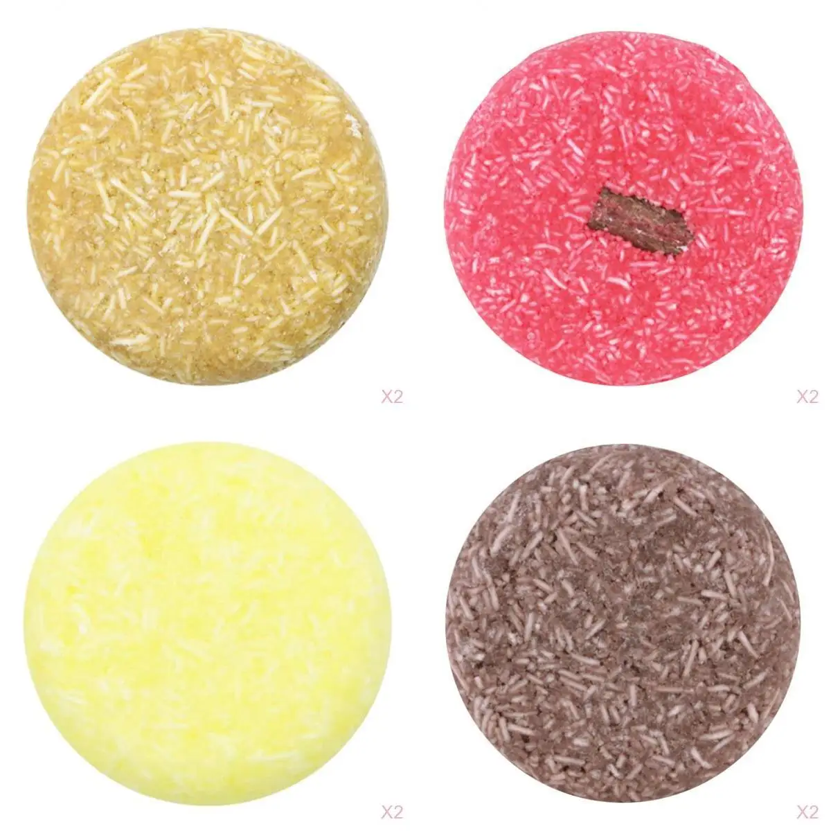8Pcs Organic Handmade Solid Shampoo Soap Bar Anti-Dandruff Plant Essence