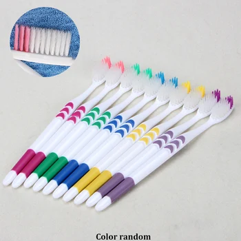 

10pcs/set Portable Mouth Clean Toothbrush Soft Powerful Professional Anti Bacteria Non Slip Fresh Breath Adult Stain Remove