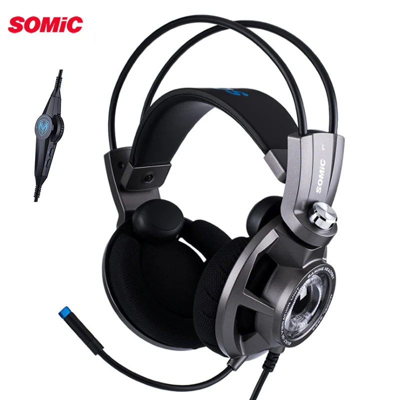 

Somic G954 USB Gaming Headset Vibration 7.1 Virtual Surround Game Earphone Headphones with Mic for computer Laptop Gamer