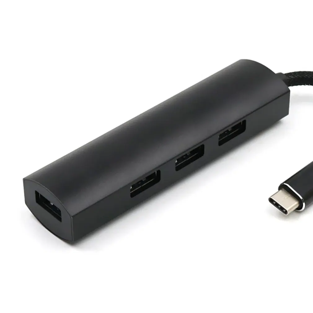 4 в 1 Мультифункциональный Тип C к usb-концентратору портативный размер type C до 4 USB 3,0 концентратор удлинитель адаптер подходит для ноутбуков