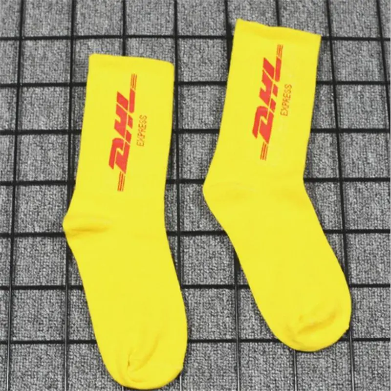Осень зима 3 пары = 6 шт. уличные дикие трендовые носки для мужчин DHL с буквенным