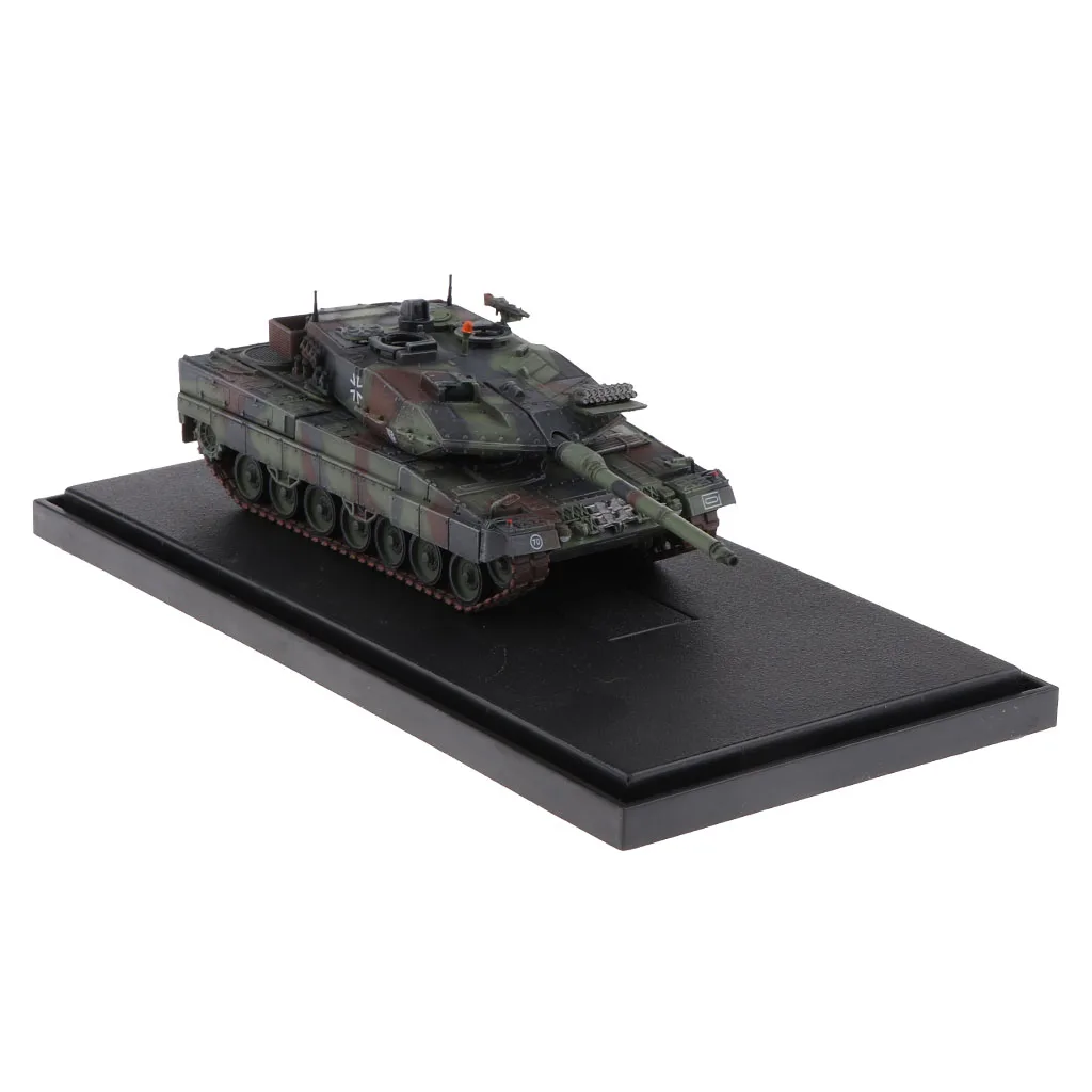 1:72 German Leopard 2 A6 Main Battle Tank Artillery Model Army Crawler Vehicle Toy Collectibles Playset Home Decor