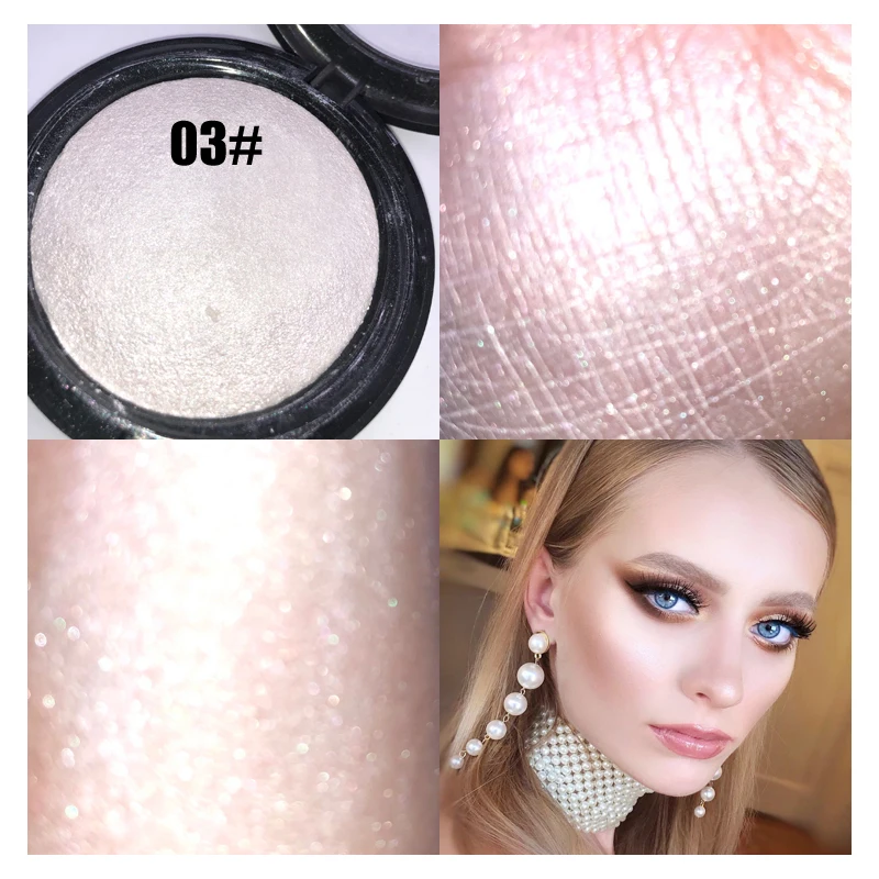 Горячая Распродажа Румяна highlighter пудра высокоглянцевые тени для век