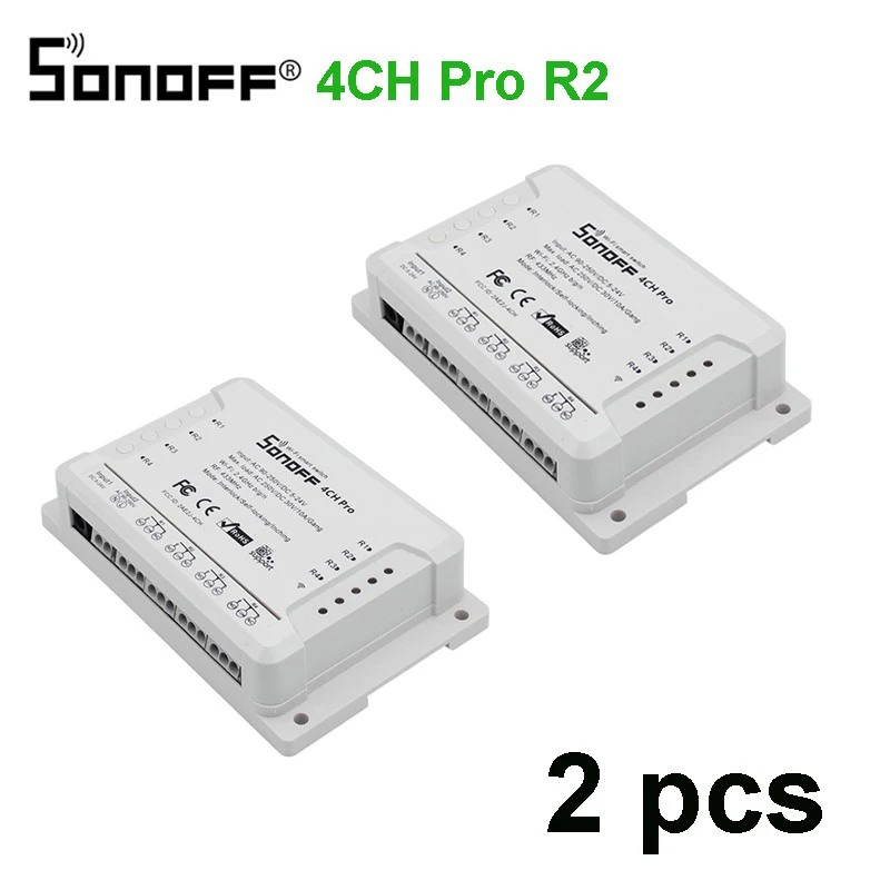 Оригинальный Смарт коммутатор Sonoff 4ch R2 PRO 4 канала 433 МГц 2 г Wi Fi пульт