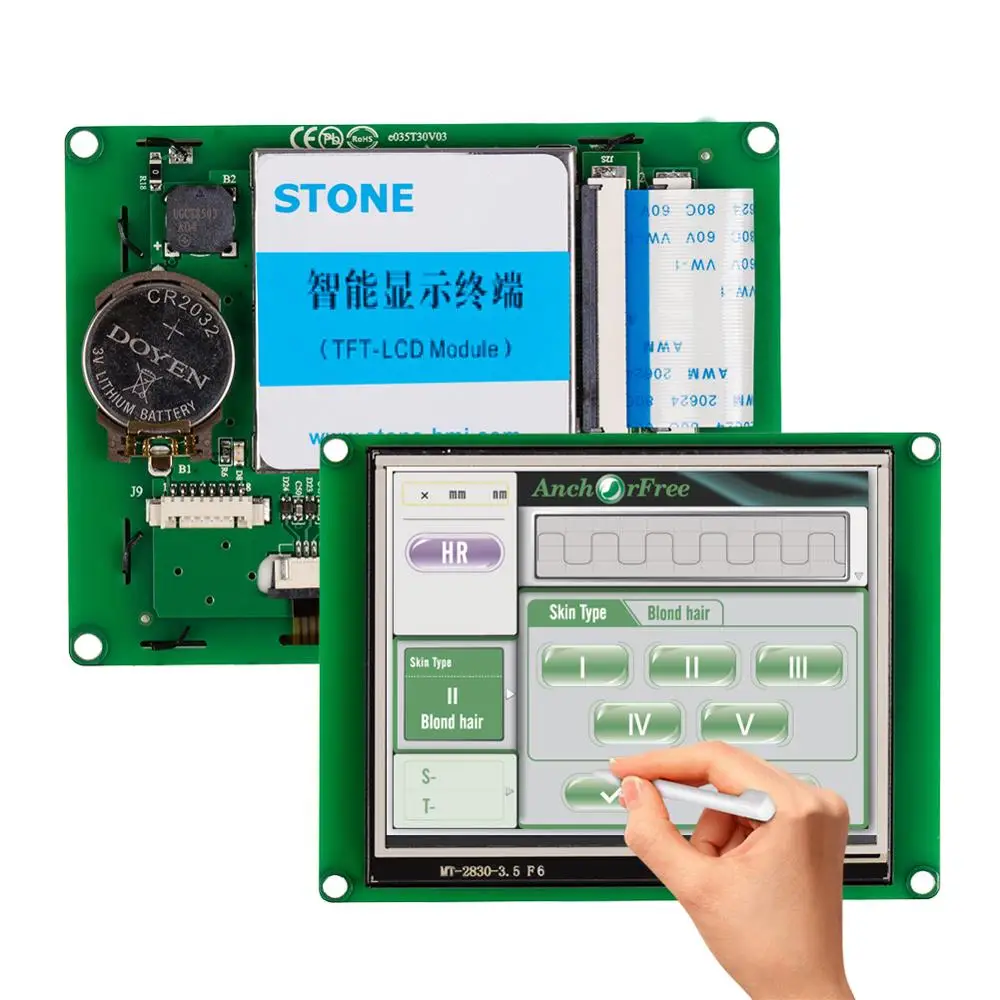 Камень 3 5 дюймовый HMI TFT-LCD модуль дисплея с RS232/RS485/TTL интерфейс + плата контроллера