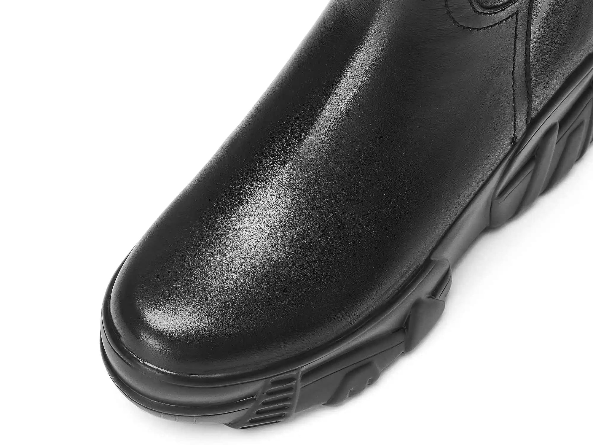 New winter high knight boots women's riding boots genuine leather keep warm zipper thick bottom knee-high boots zapatos mujer
