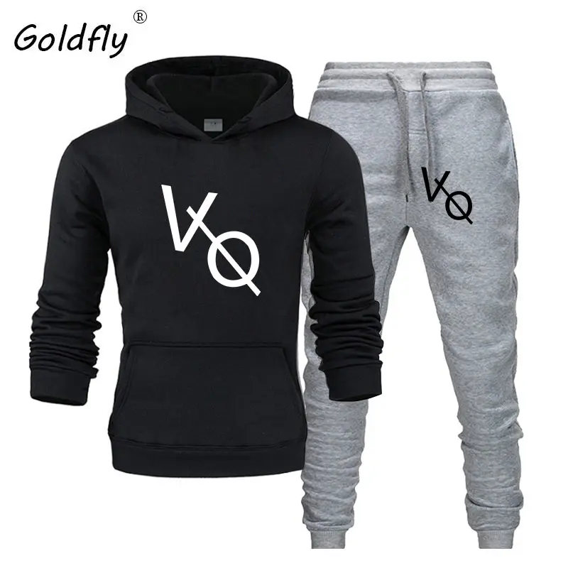 Goldfly/Новинка; Лидер продаж; комплект из двух предметов; модные толстовки; спортивная одежда для мужчин; спортивный костюм с капюшоном; Осенняя мужская брендовая одежда; комплекты из Толстовки и брюк