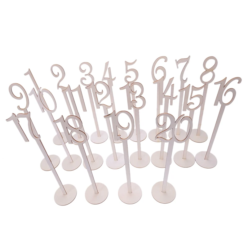 

1-20 Wedding Table Number Holder Basic for Wedding Home Decoration Pack of 20