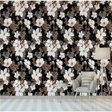 Пользовательские 3D обои Американский Сад Золотая Роза цветок спальня фон стены высокого качества водонепроницаемый материал