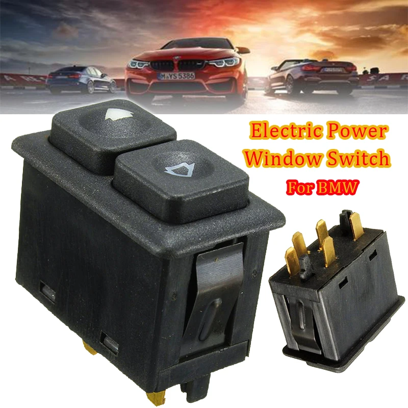 5 Pin Black 61311381205 Illuminated Power Window Switch Front Left Side For BMW E23 E24 E28 E30 BW102 613 113 812 05 | Автомобили и