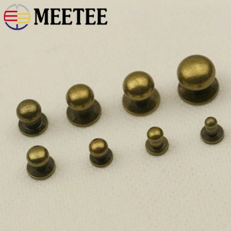 

10/30pcs Round Nail Buckles Metal Rivet Screw Studs Metal Button For Bag Purses Wallet Belt Clasps Fastener DIY Leather Crafts