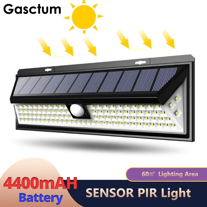 LED Lamp Solar Garden Lights LED Street Lamp LED Wall Light 4400MAH 118 Powerful Solar LED Light Outdoor Motion Sensor Wall Light Waterproof Garden Lamp Spotlights For Garden Path Street