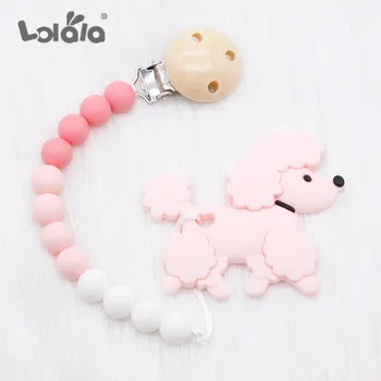 

Silicone Pacifier Chains Teething Soother Chain Silicone Beads Baby Teether Eco-friendly Pacifier Clips Nipple Holder Dummy Clip