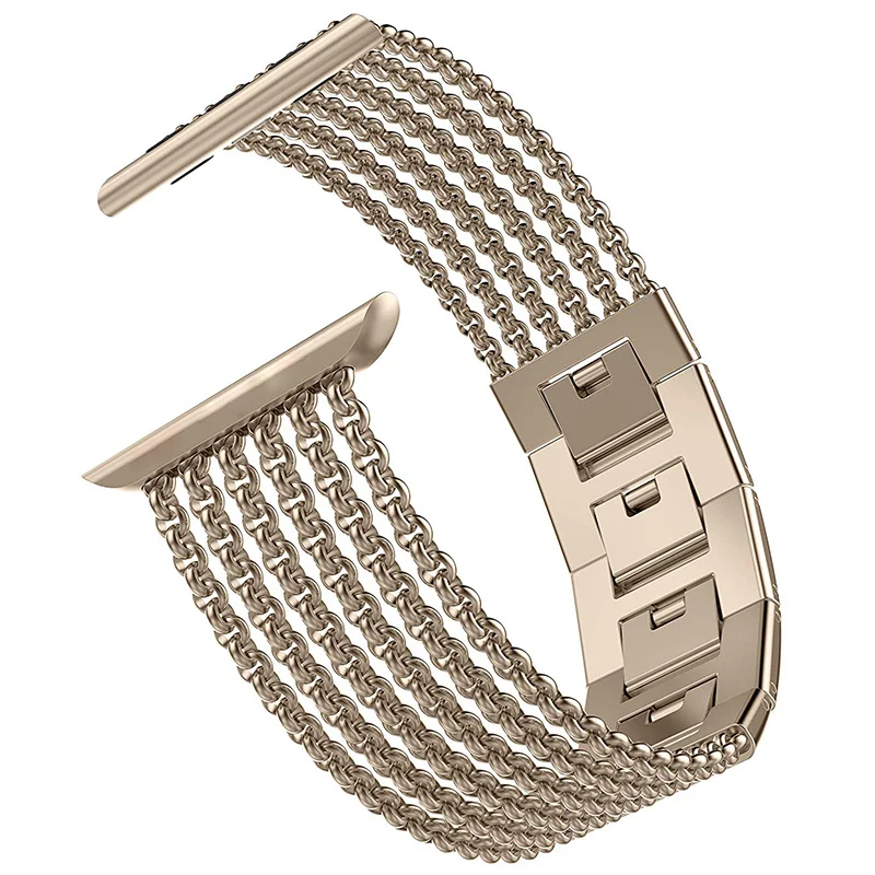 ALPQ Нержавеющая сталь Для женщин ремешок сетка петля для ремешок для часов аpple 38 мм 40 мм 42 44 мм модный браслет для наручных часов iwatch, 4